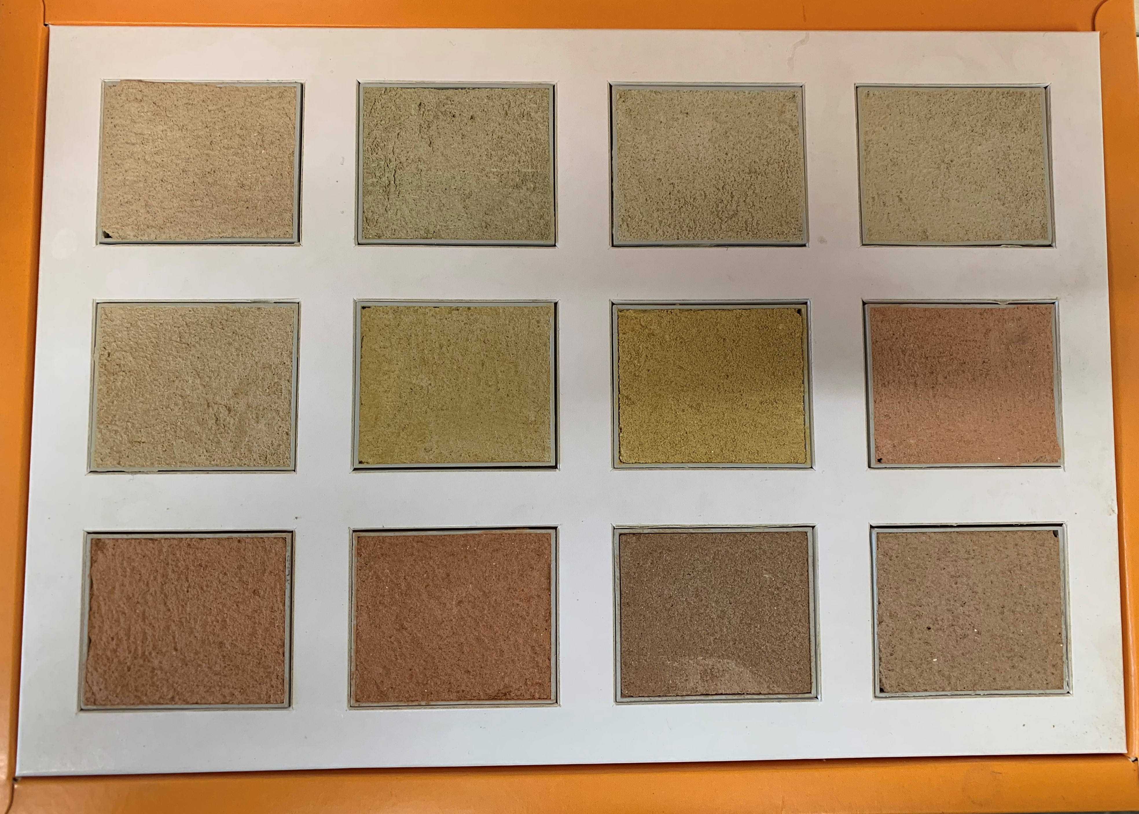 Sample boxes now avaiable for our stone and brick repair colours