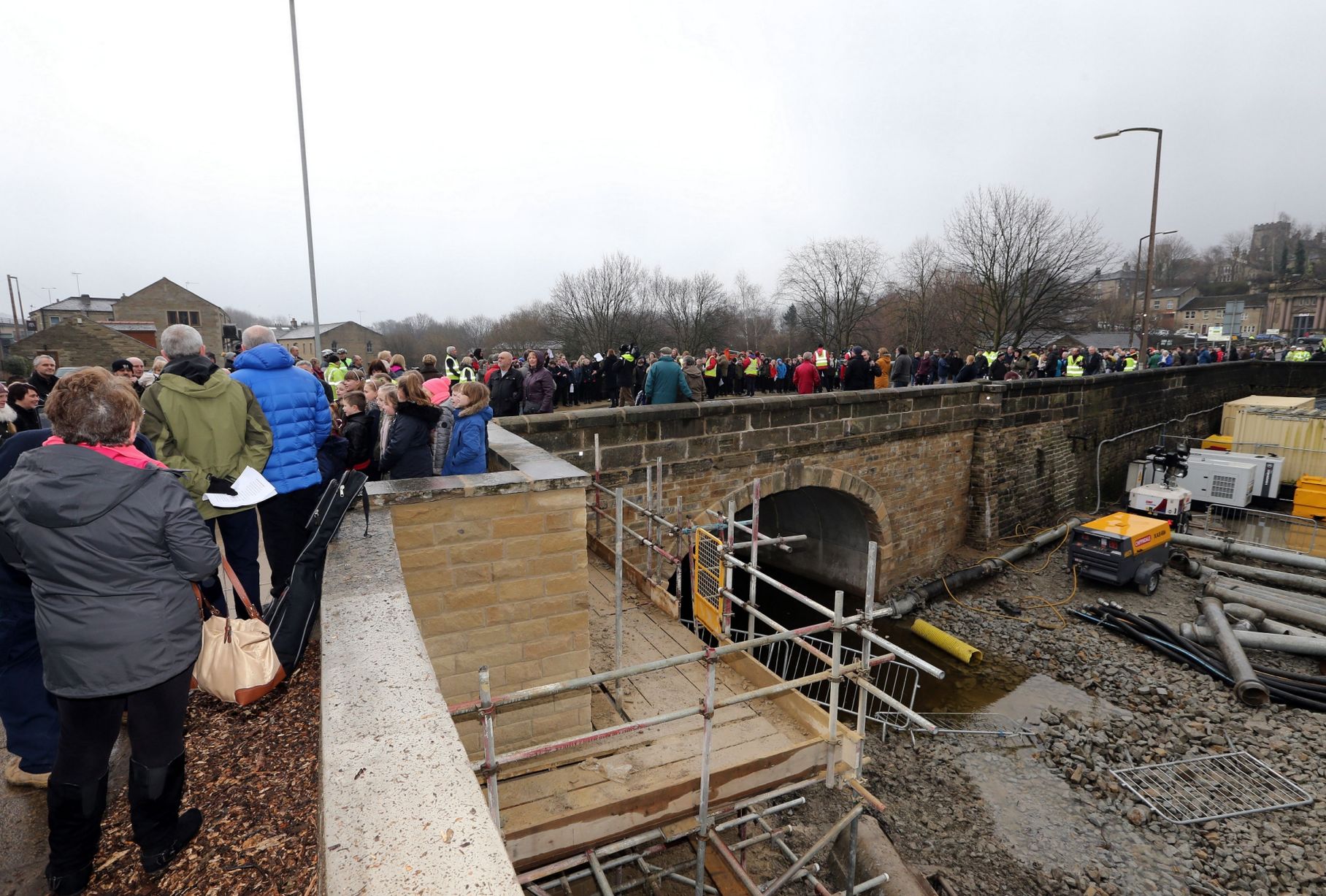 Elland Bridge Stonework rebuilt with Hydraulic Lime