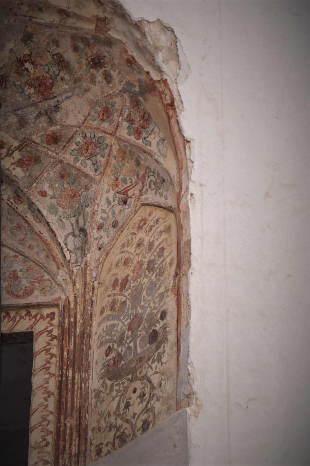Seventeenth Century Indian Frescoed Lime Stucco