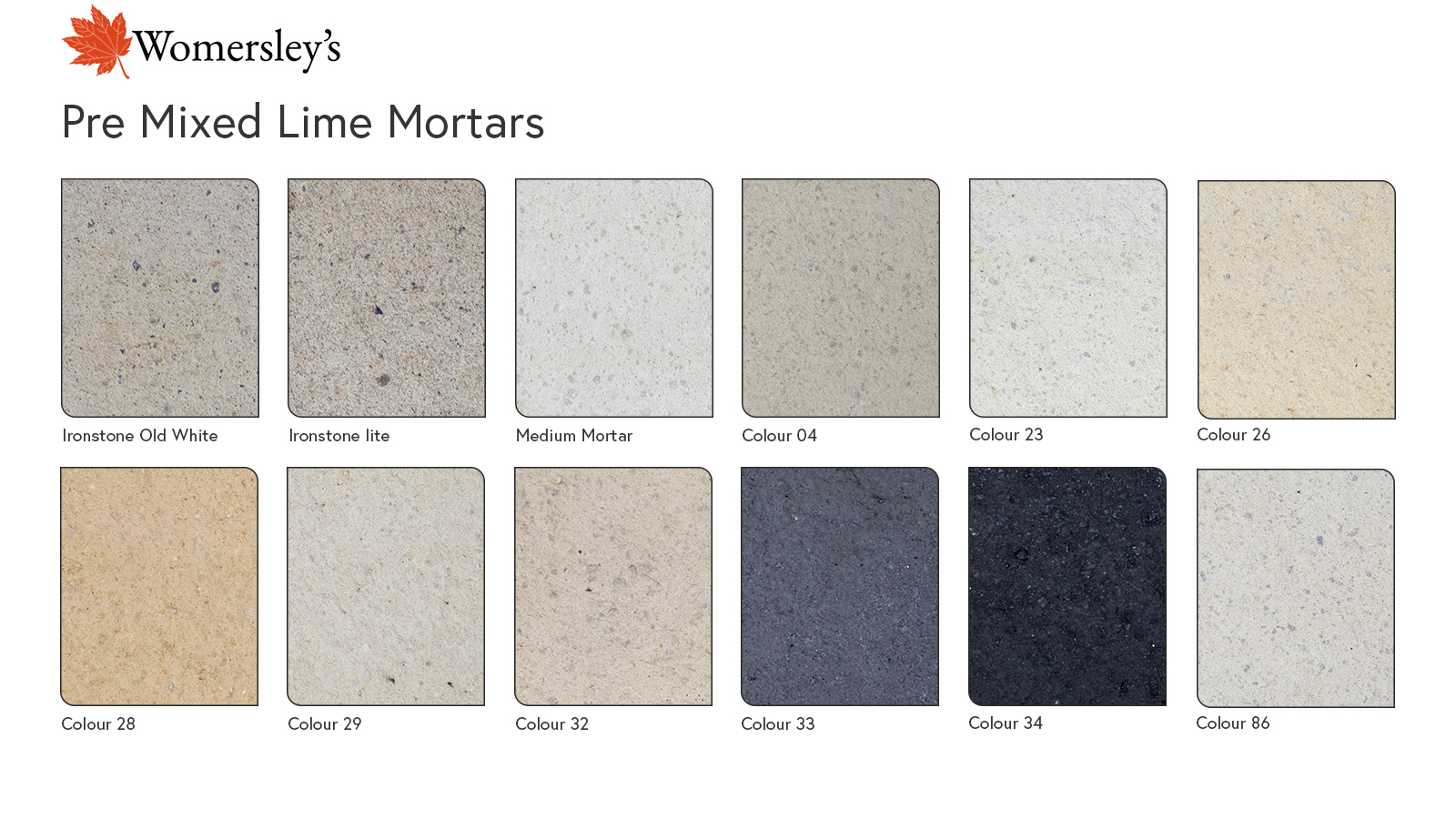 Womersleys Natural Medium Strength Pre Mixed Mortar Womersleys Shop