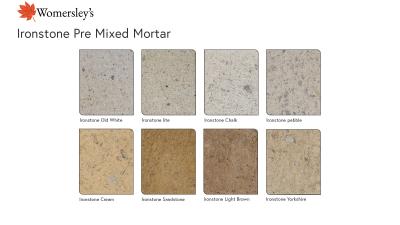 colour swatch for Womersley Range Mortar Colour Chart