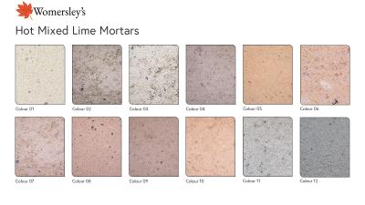 colour swatch for Womersley Range Hot Lime Mortar Colour Chart