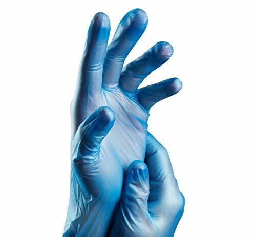 Premium Blue Vinyl Disposable Gloves Powder Free Box Of 100 Large