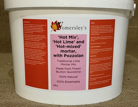 Womersleys Range Hot Mixed Lime Mortar 20kg